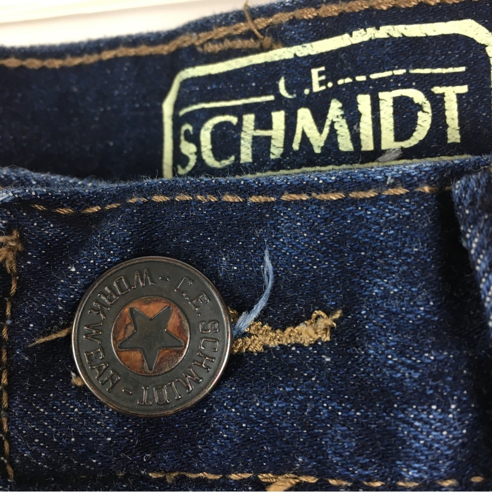 C E Schmidt Workwear Dark Wash Relaxed Fit Denim Jeans Stretch 30x32 - Picture 6 of 16